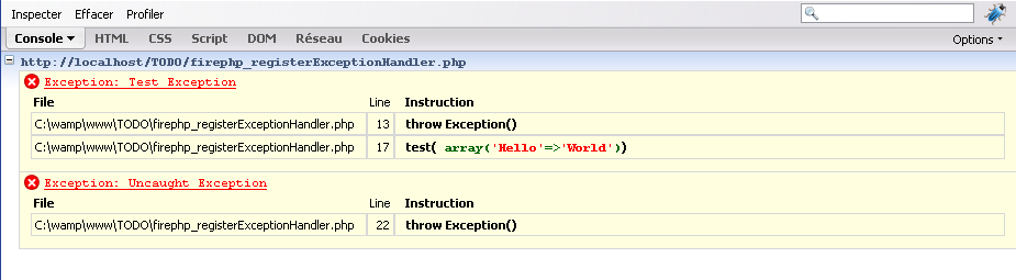 registerExceptionHandler example